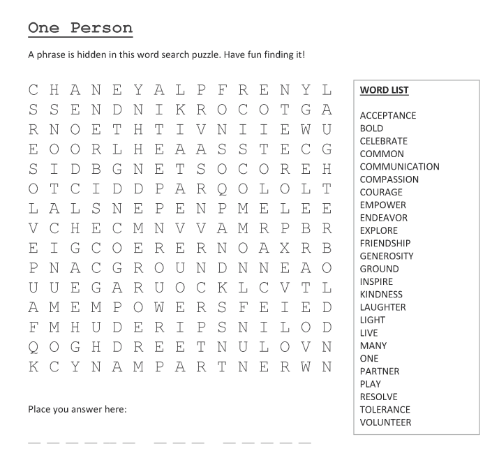 word search puzzle