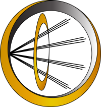 Hope's Think Tank Logo - combined rings with rays porinted to the right
