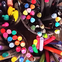 Multi-colored sharpie markers